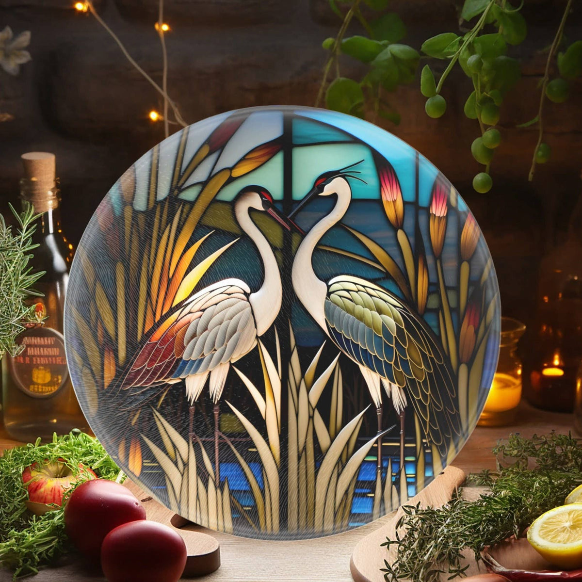 Tempered Glass Cutting Board: Crane Kitchen Serving Tray