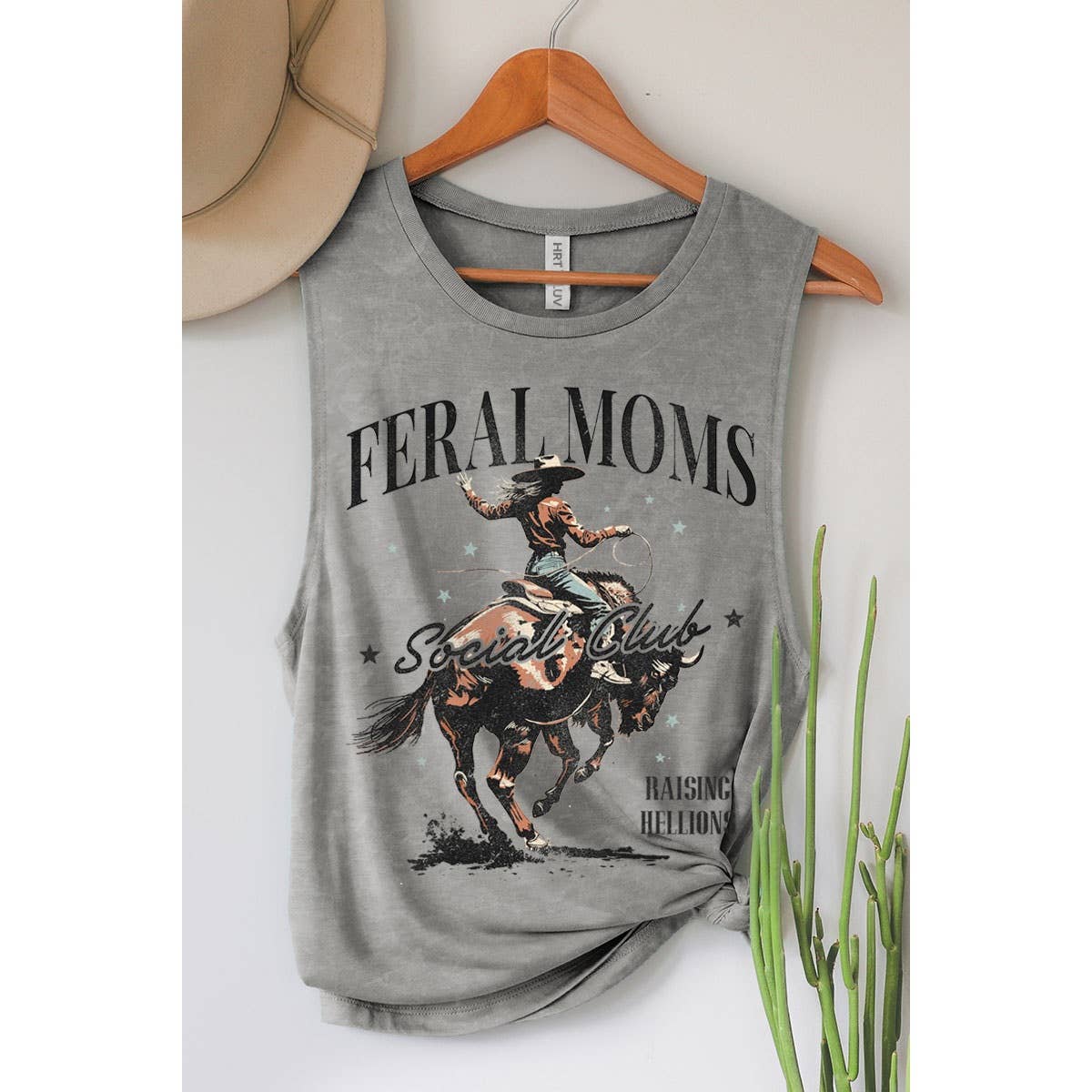 FERAL MOMS SOCIAL CLUB MINERAL GRAPHIC TANK TOP