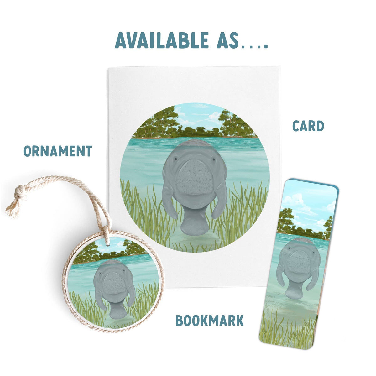 Manatee Bookmark, Florida Wildlife Bookmark