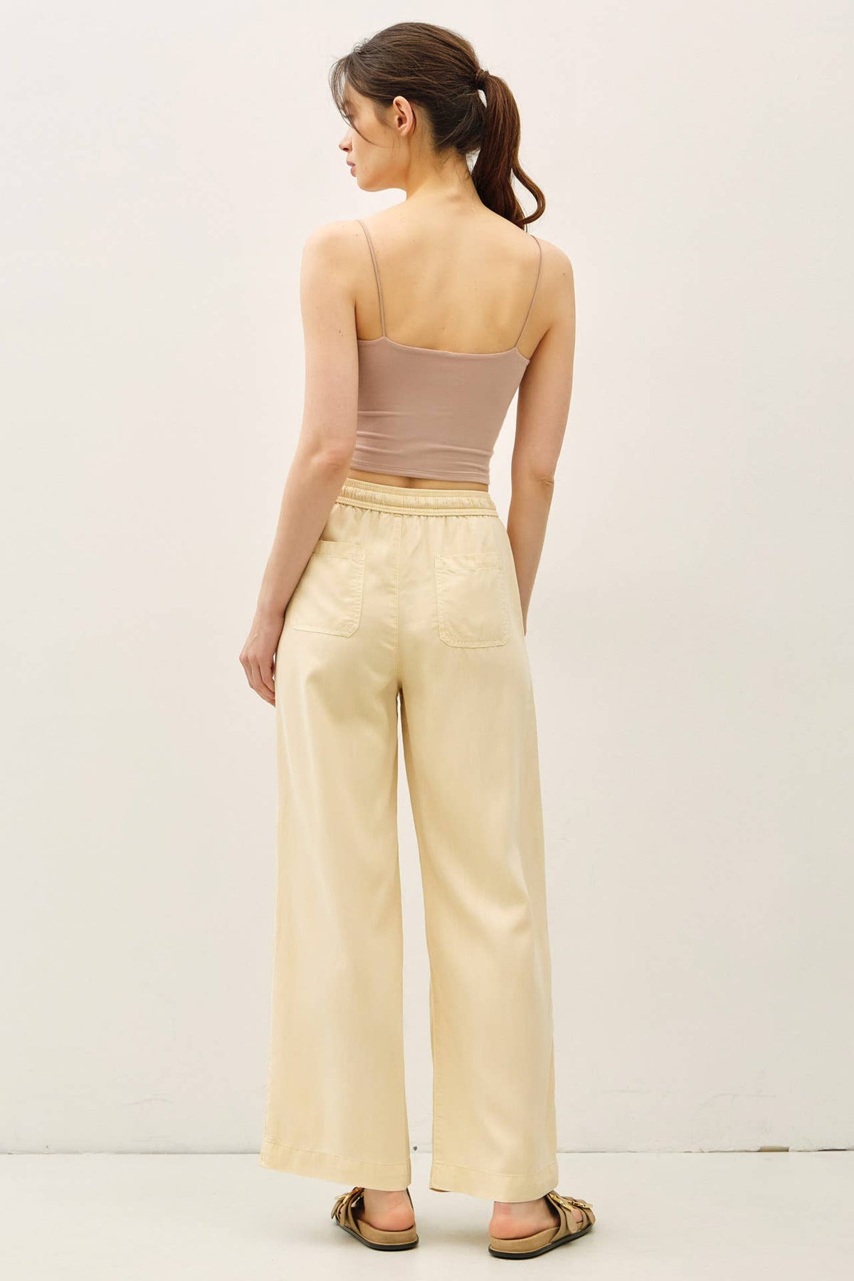 TENCEL WIDE LEG PANTS