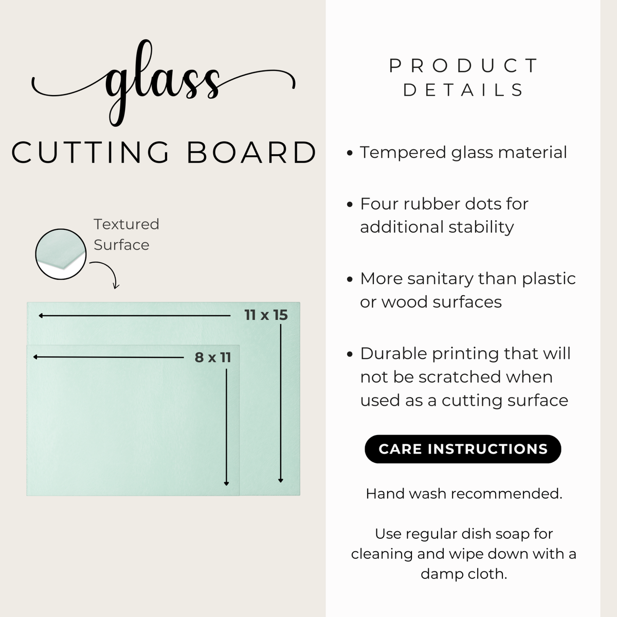 Tempered Glass Cutting Board: Blue Heron Serving Tray (R)