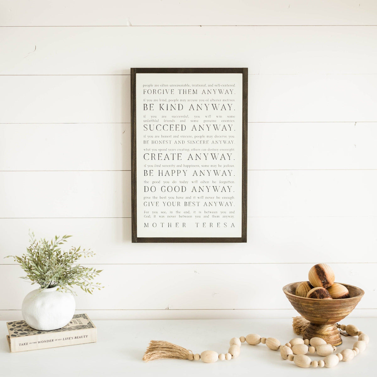 Love them Anyway | Mother Teresa | Wall Art