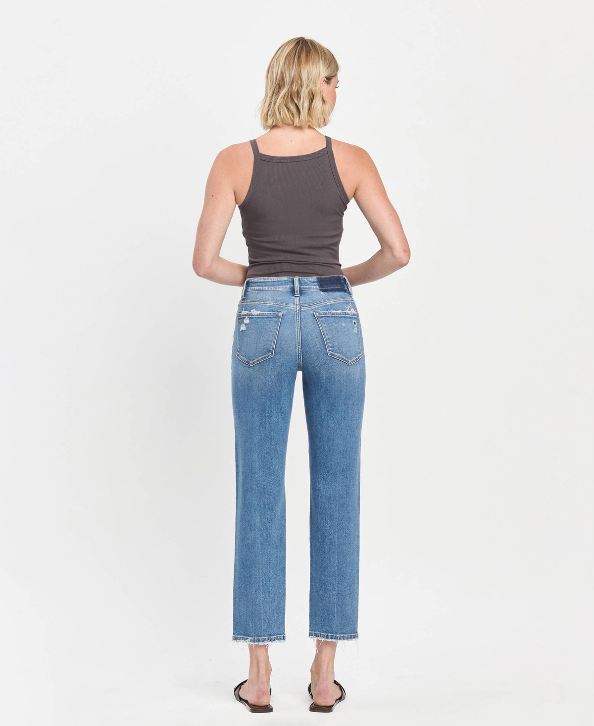 HIGH RISE TAPERED STRAIGHT JEANS T6420