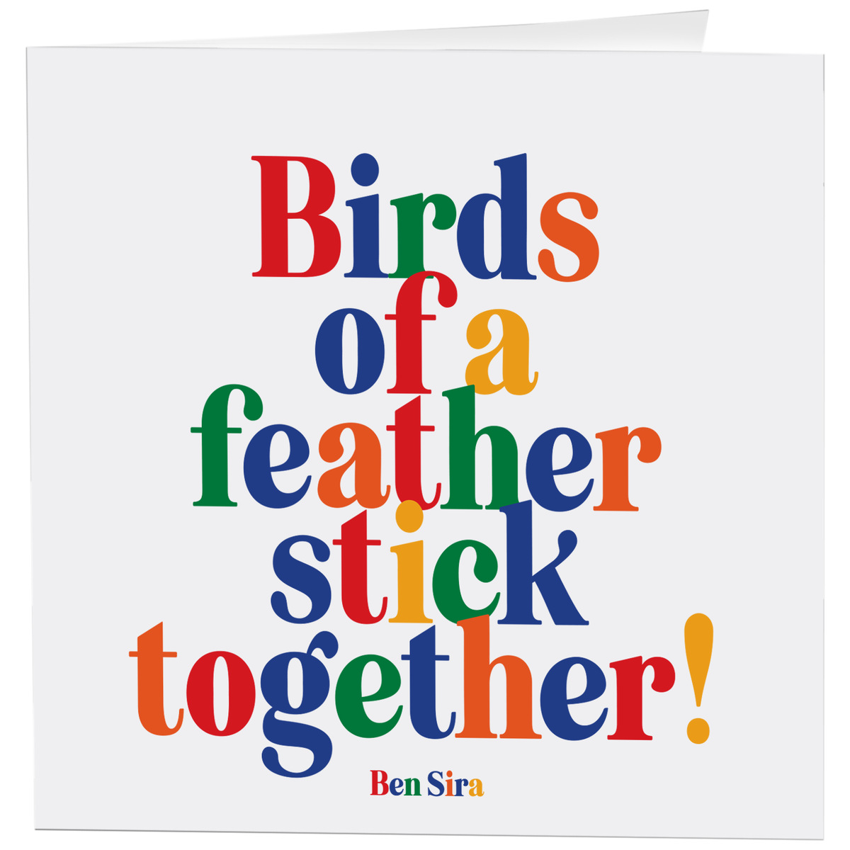 Cards - D383 - Birds Of A Feather - Friendship (Ben Sira)