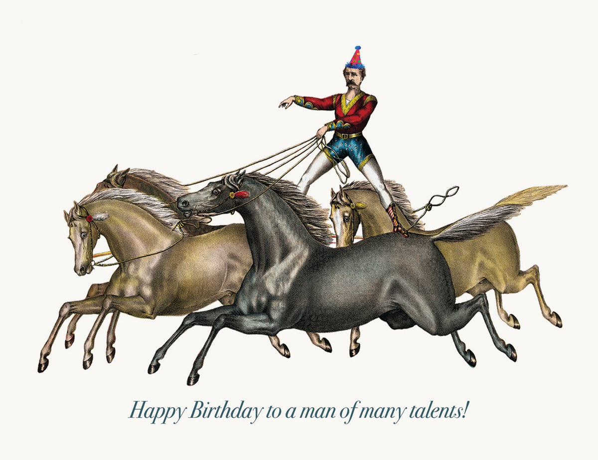 Happy Birthday to a man of many talents • A-2 Greeting Card