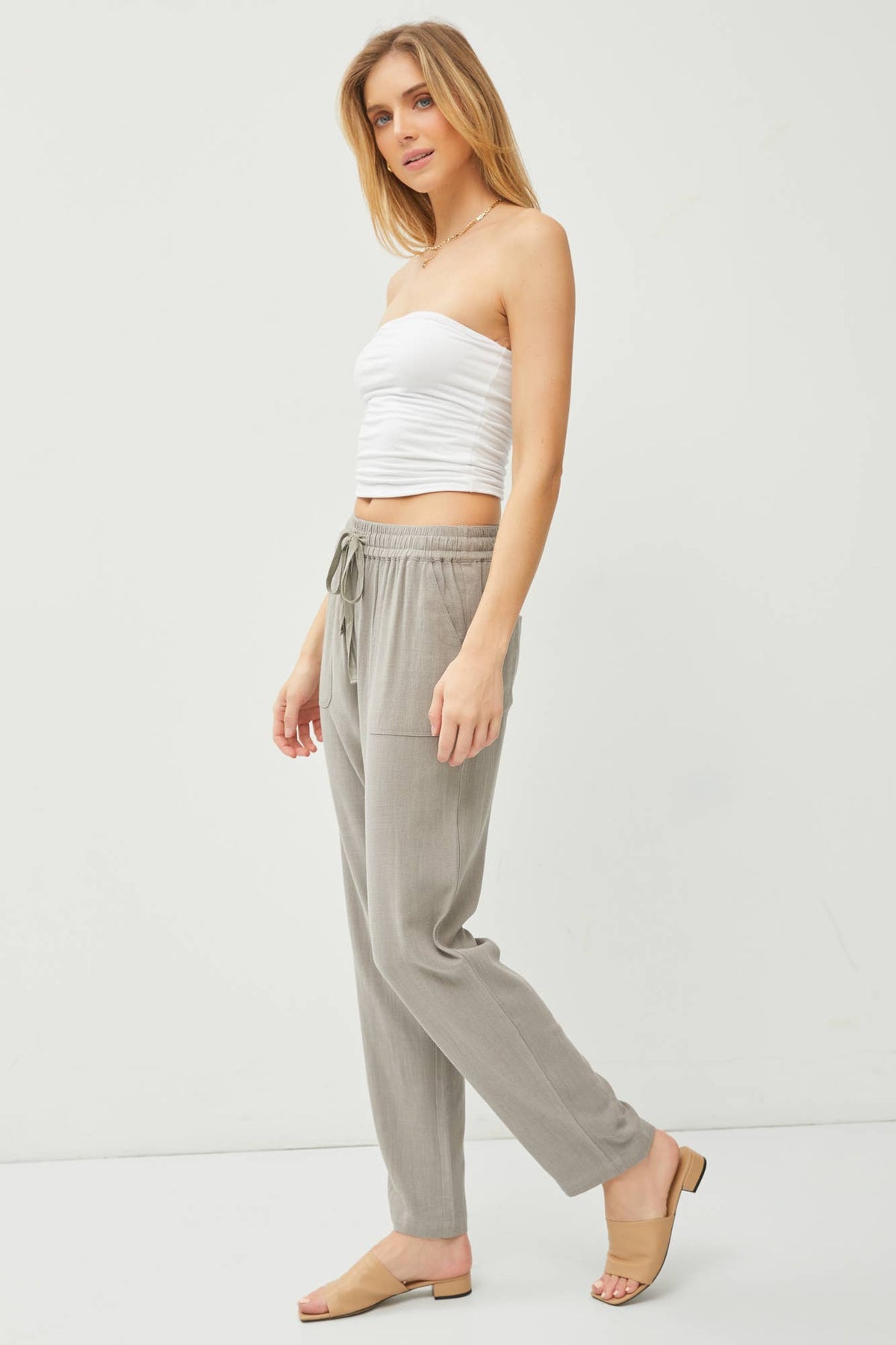 LINEN DRAWSTRING JOGGERS