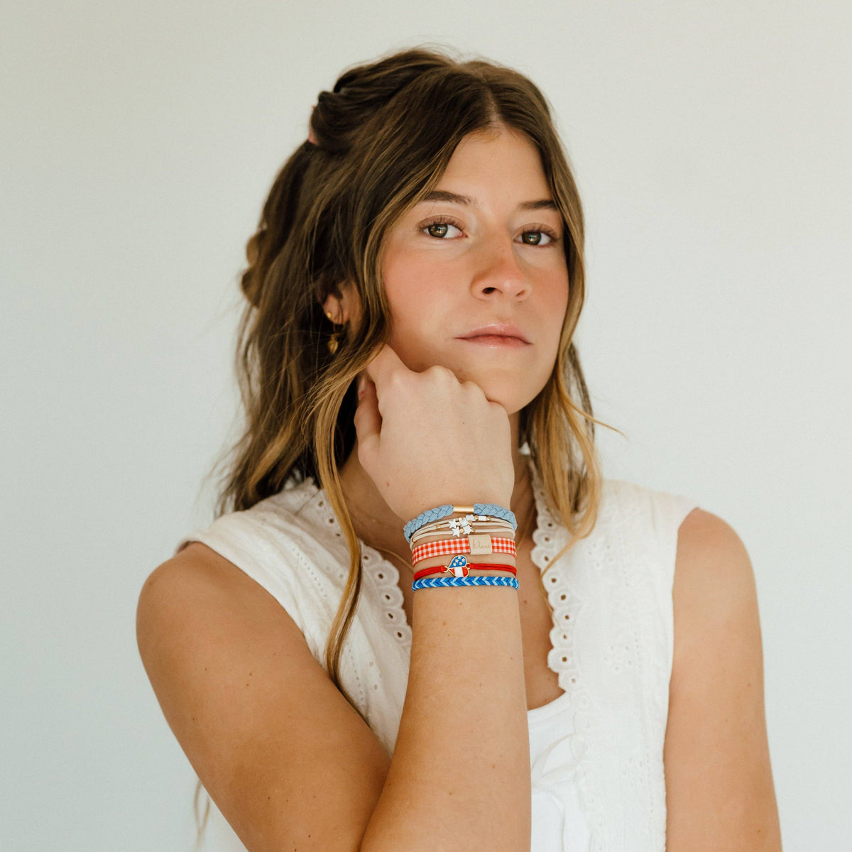 "Free" Patriotic Hair Tie Bracelets