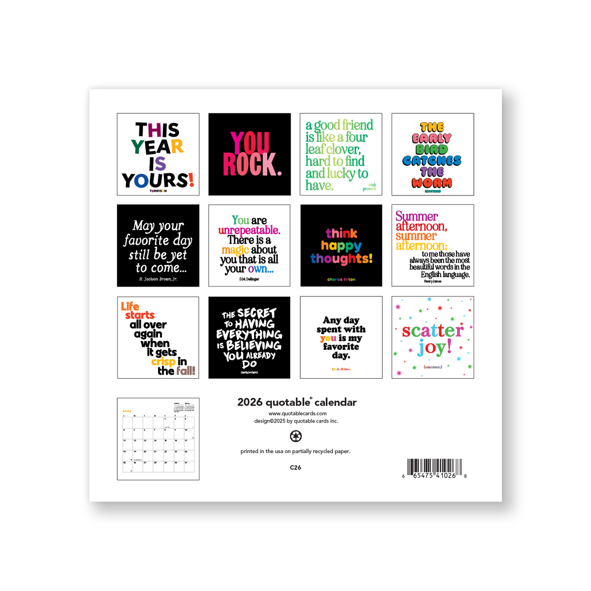 Calendar - C26 - Quotable 2026 Calendar