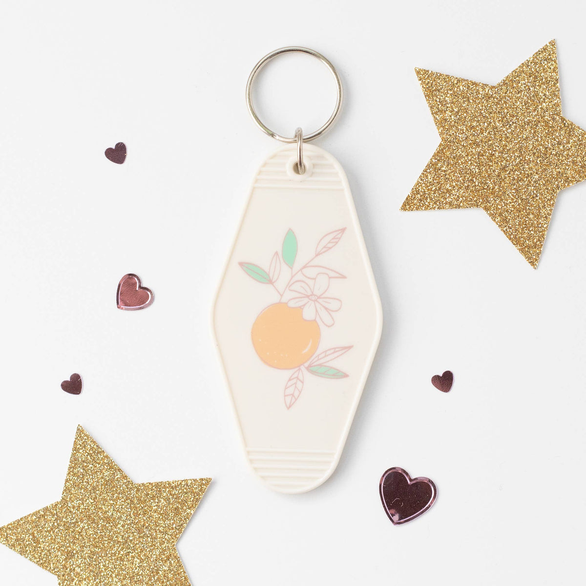 Retro Hotel Keychain - Orange Blossom