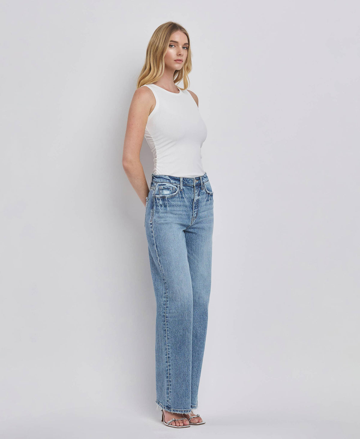 Vervet 90'S Super High Rise Wide Leg Jeans