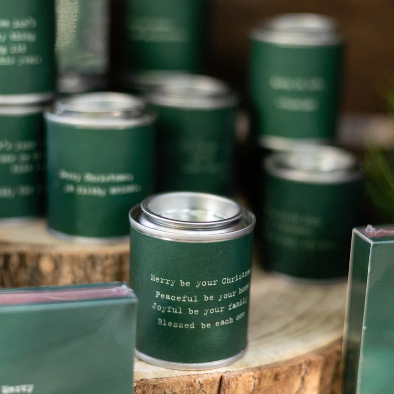 Holiday Tin 3 oz Soy Candle - 12 Christmas Sayings