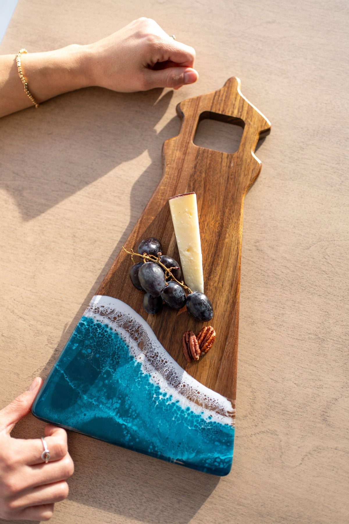 Light House Shaped Acacia Resin Board