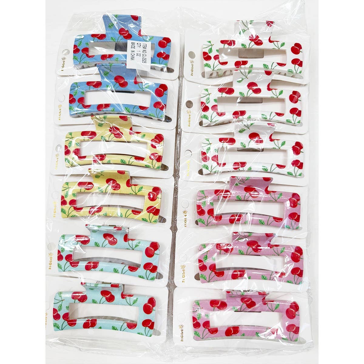 The adorable cherry Print Hair Claw