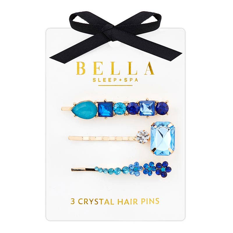 Crystal Hair Pins - Aqua Jewels