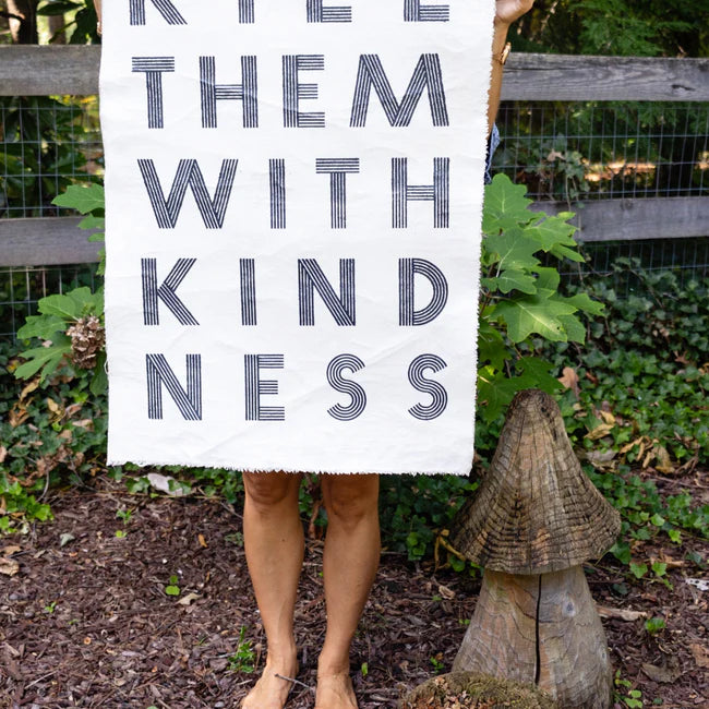 Kill Them With Kindness Hand Painted 25" x 37" Wall Hanging