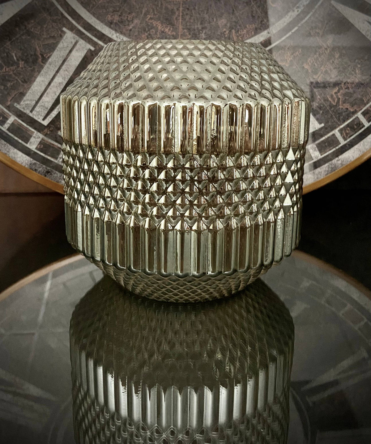 VINTAGE GLASS HURRICANE