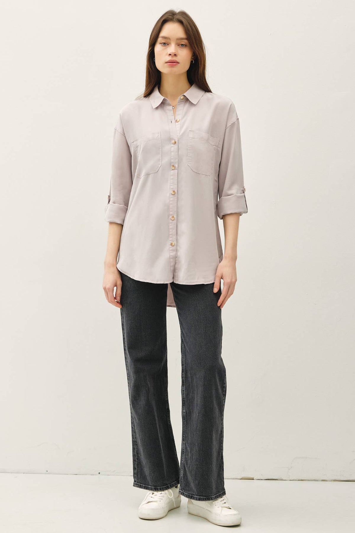 SOFT-WASHED TENCEL OVERSIZED SHIRT