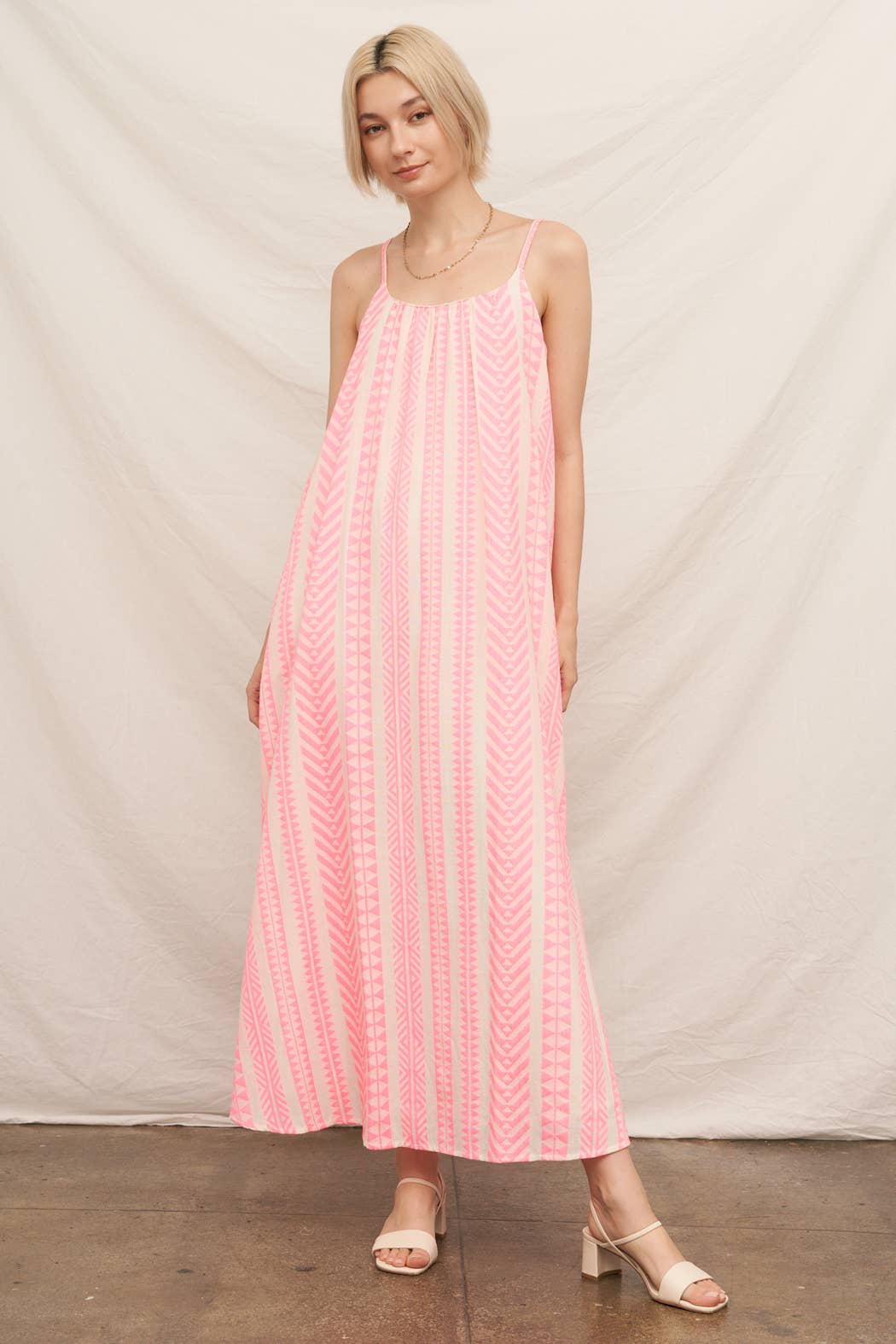 Embroidered Cami Maxi Dress