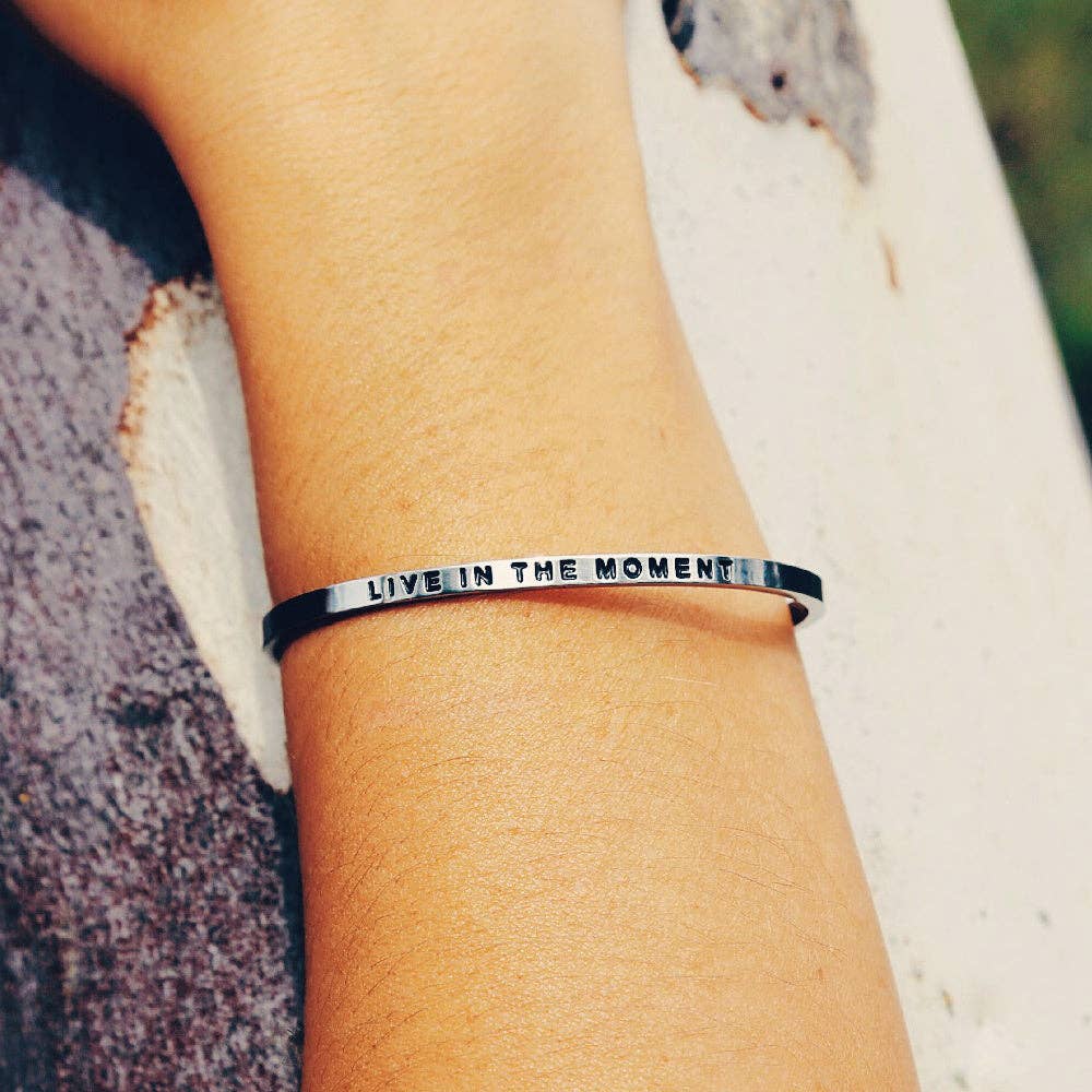 Live in the Moment - inspirational mantraband® bracelet