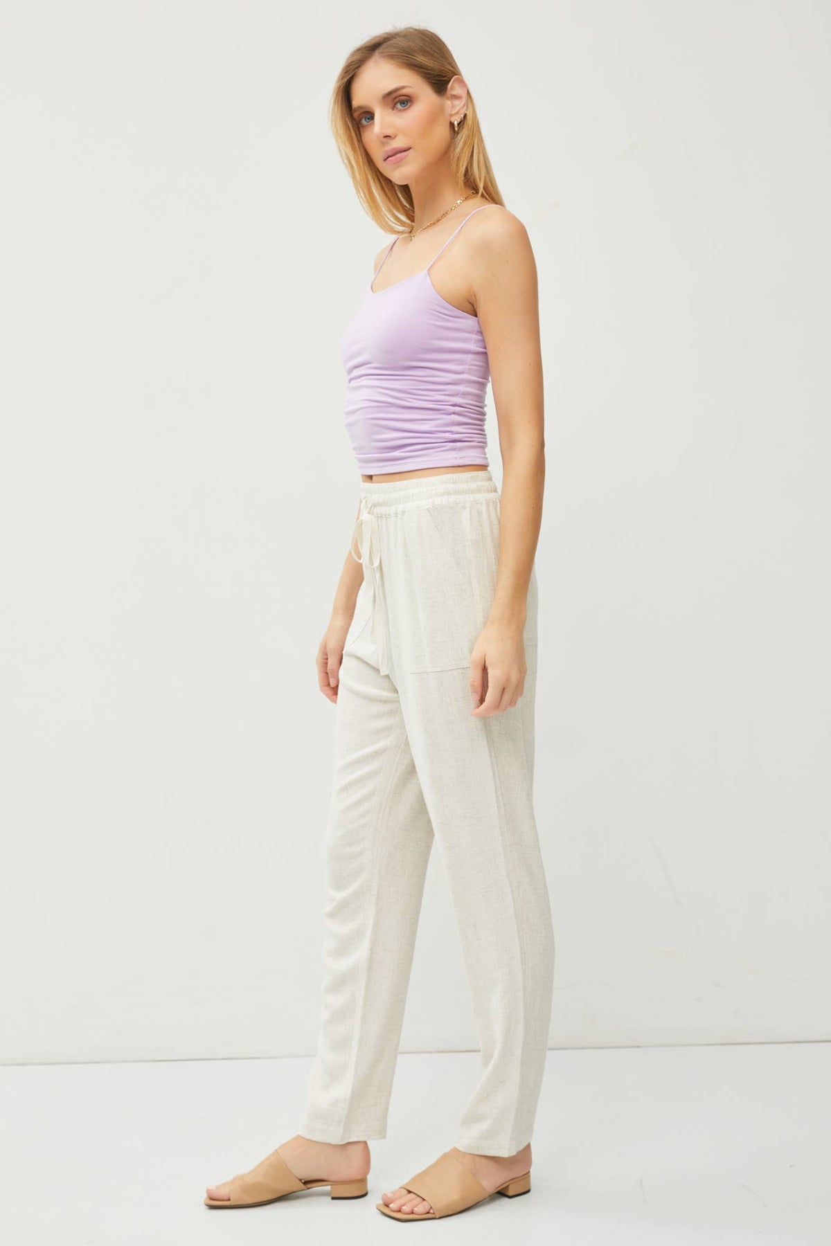 LINEN DRAWSTRING JOGGERS