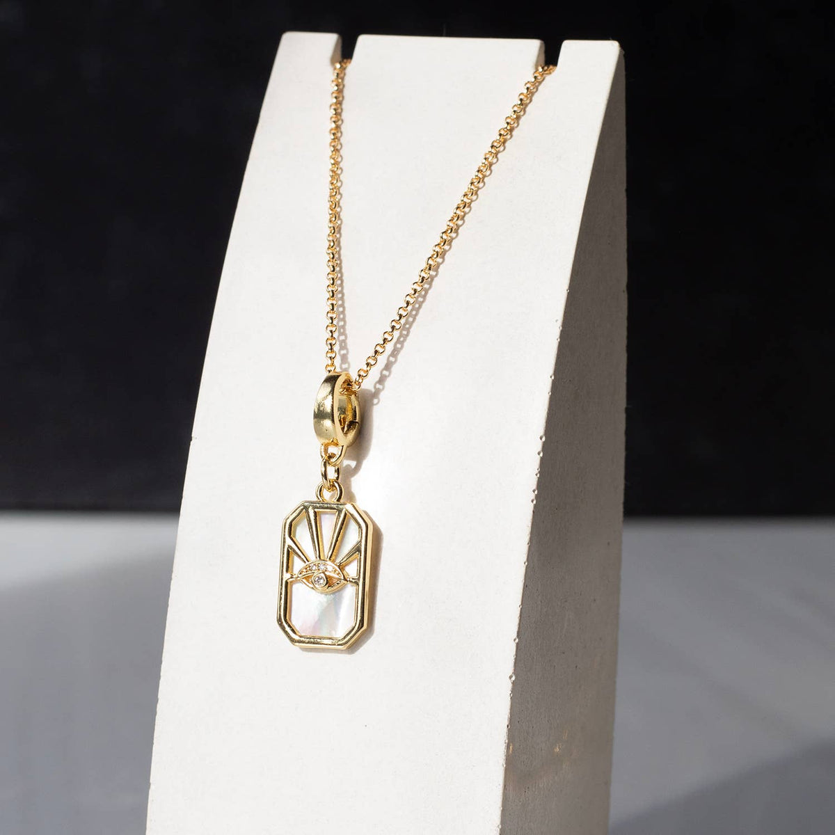 Eye Charm, Mother of Pearl, Charm Bar, Bag Charm