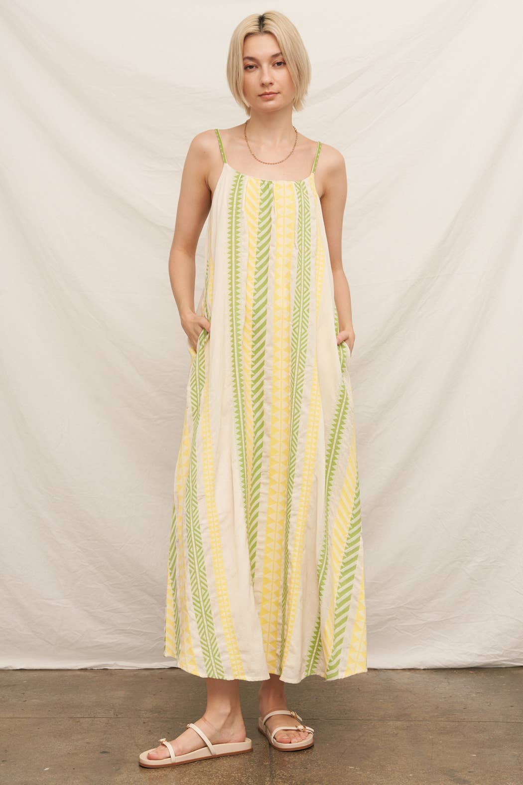 Embroidered Cami Maxi Dress