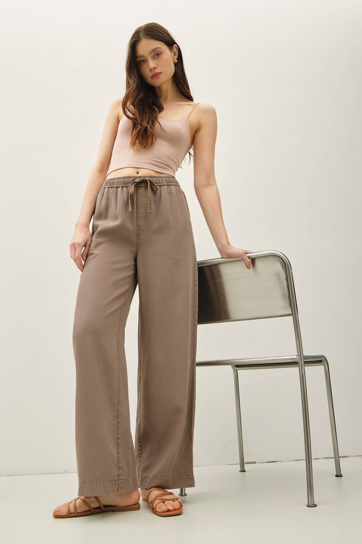TENCEL WIDE LEG PANTS