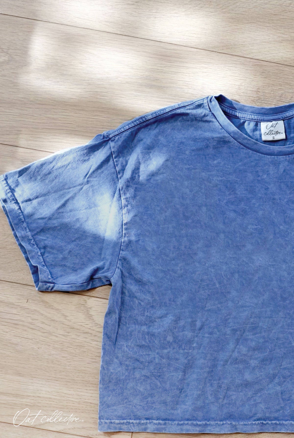 TOUGH AS A MOTHER Cropped Mineral Graphic Top