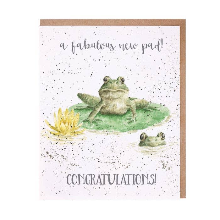 New Pad New Pad - Frog Illustrated Congratulations Card