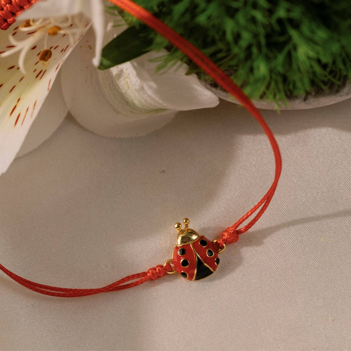 Ladybug Bracelet - Thread of Blessings