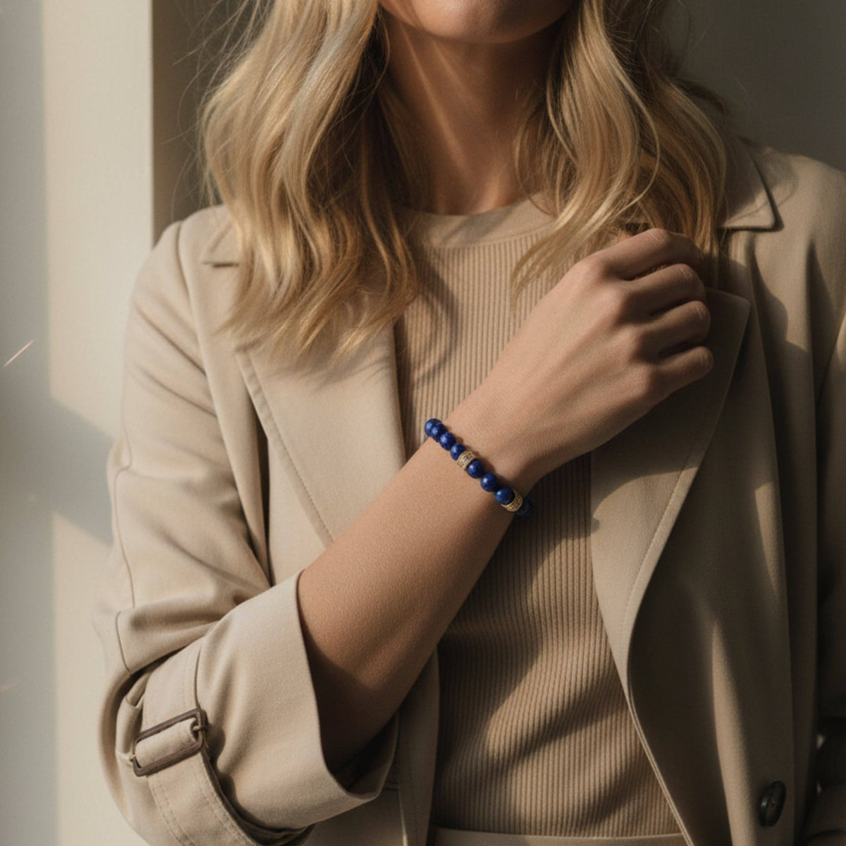 Gemstone Bracelet-10mm-Lapis