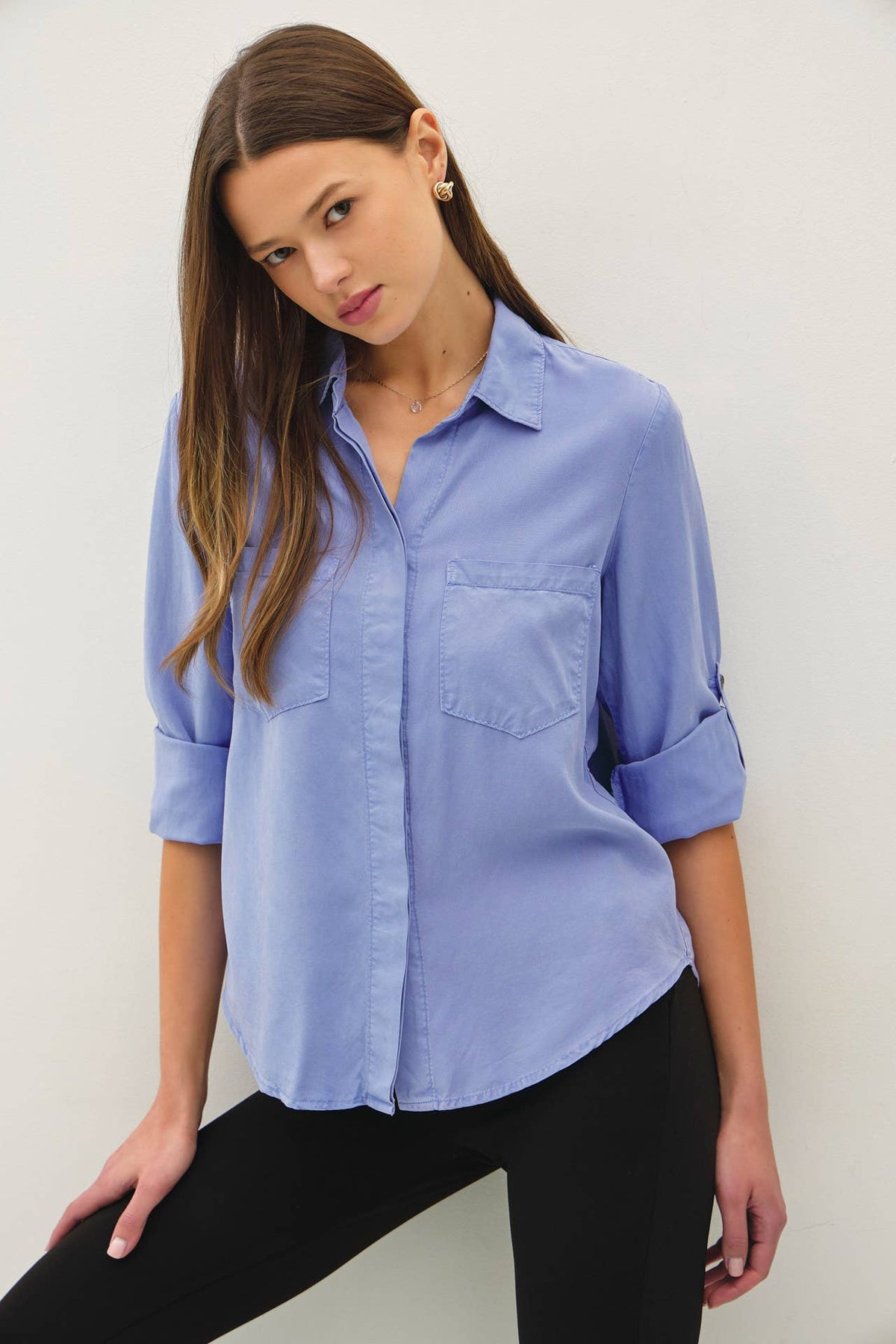 TENCEL ROLLED CUFF SHIRTS