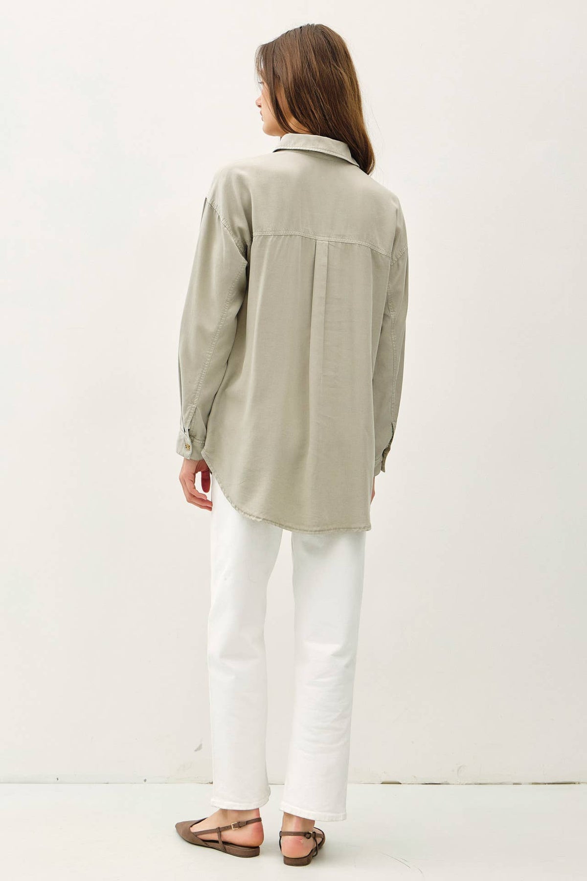 SOFT-WASHED TENCEL OVERSIZED SHIRT