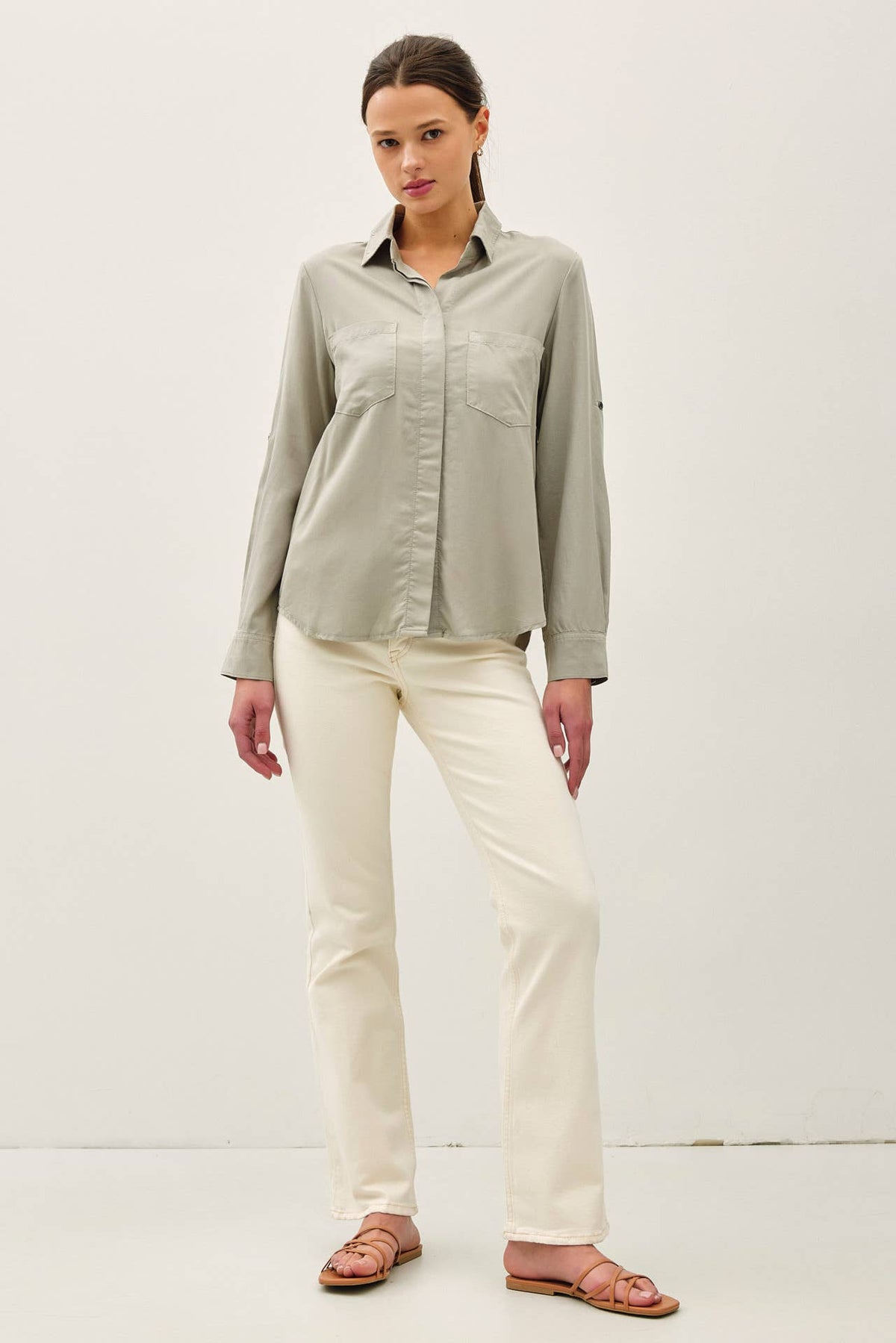 TENCEL ROLLED CUFF SHIRTS