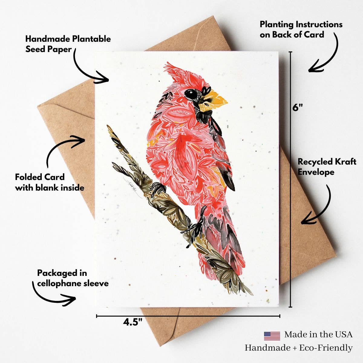 Cardinal II Plantable Greeting Card