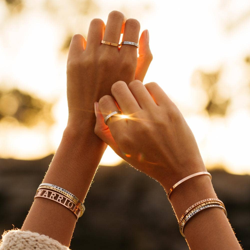 Beautiful Girl, You Can Do Hard Things - quote bracelet