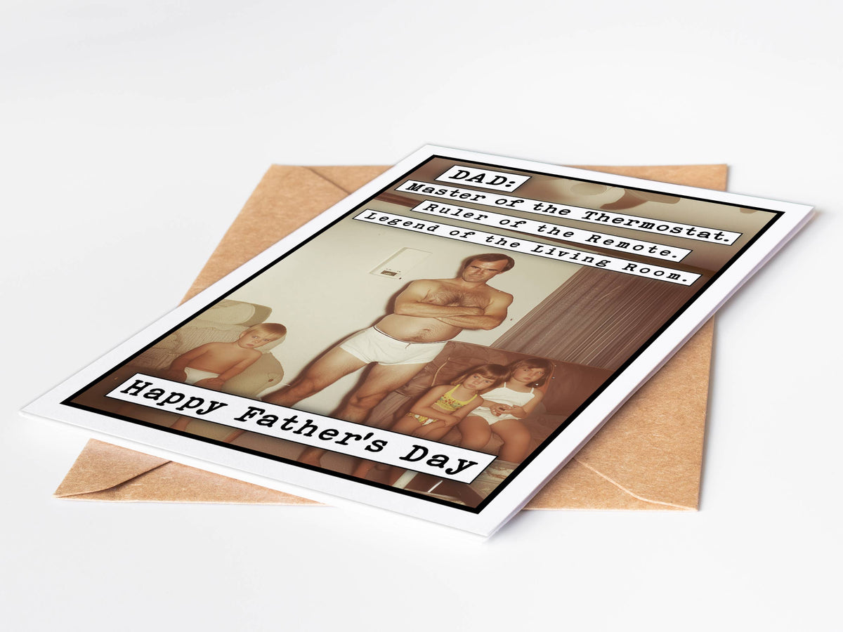 Funny Fathers Day Cards | Made in USA. DAD: Master of the Thermostat