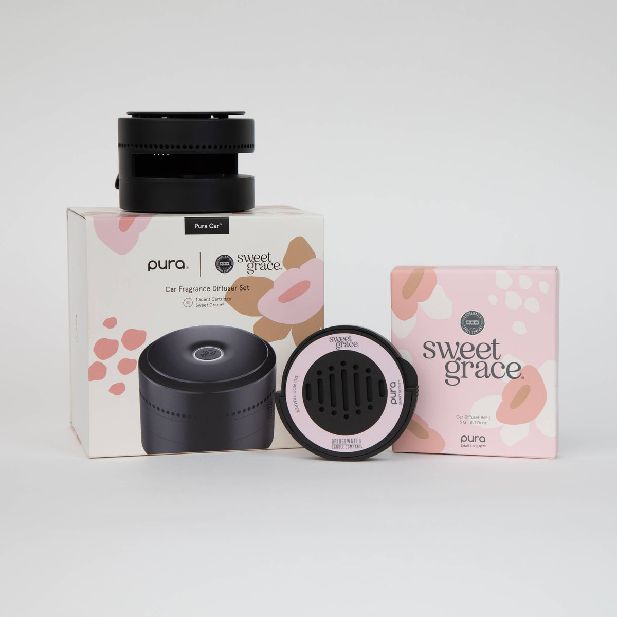 New! Bridgewater + Pura Car Diffuser Set with Sweet Grace
