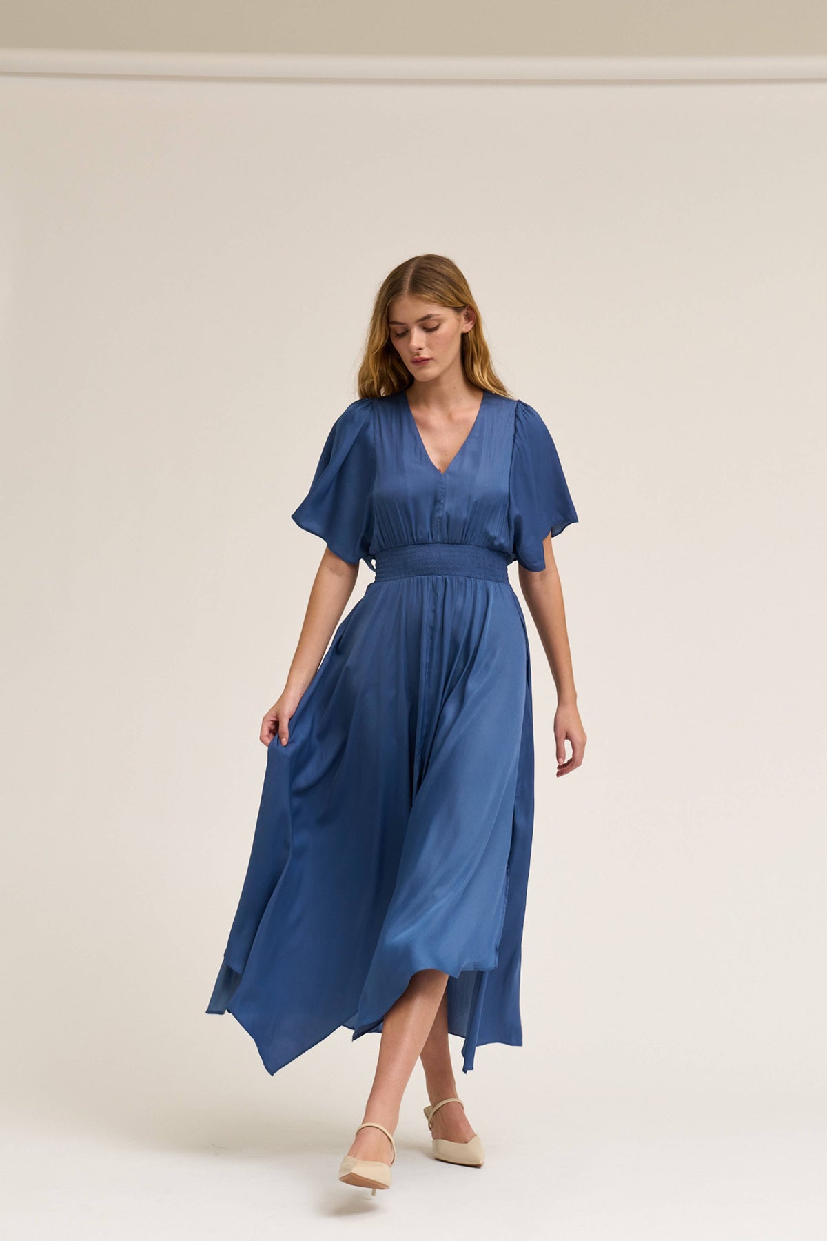  UNBALANCED SKIRT MAXI DRESS