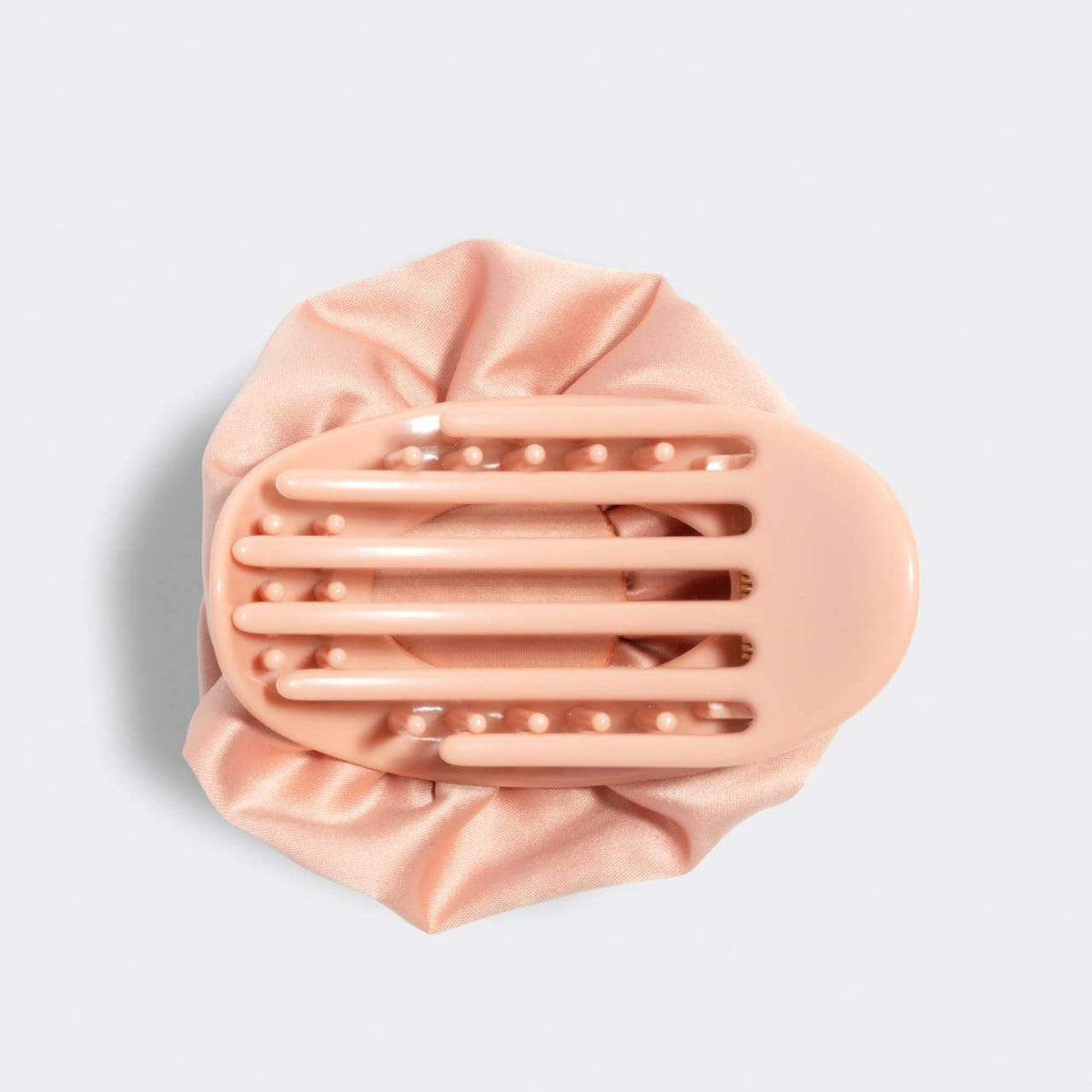 Satin Rosette Medium Flat Cloud Clip - Terracotta