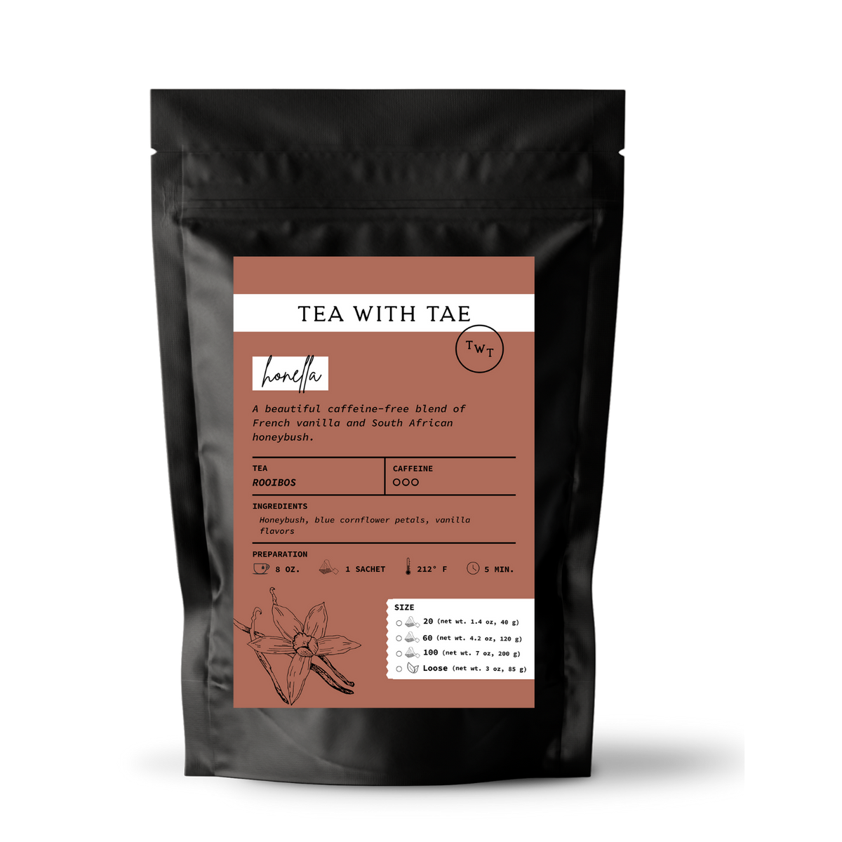 Honella Herbal Tea Pouch (20, 60, or 100 tea bags)