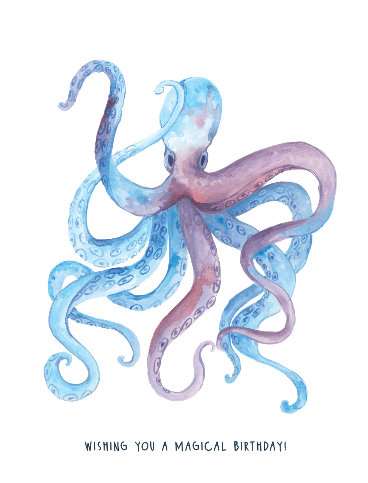 Octopus Birthday Greeting Card