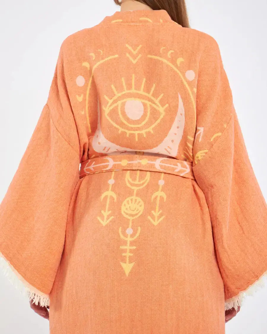 Evil Eye Kimono, Jacquard Kimono, Festival Kaftan Kimono