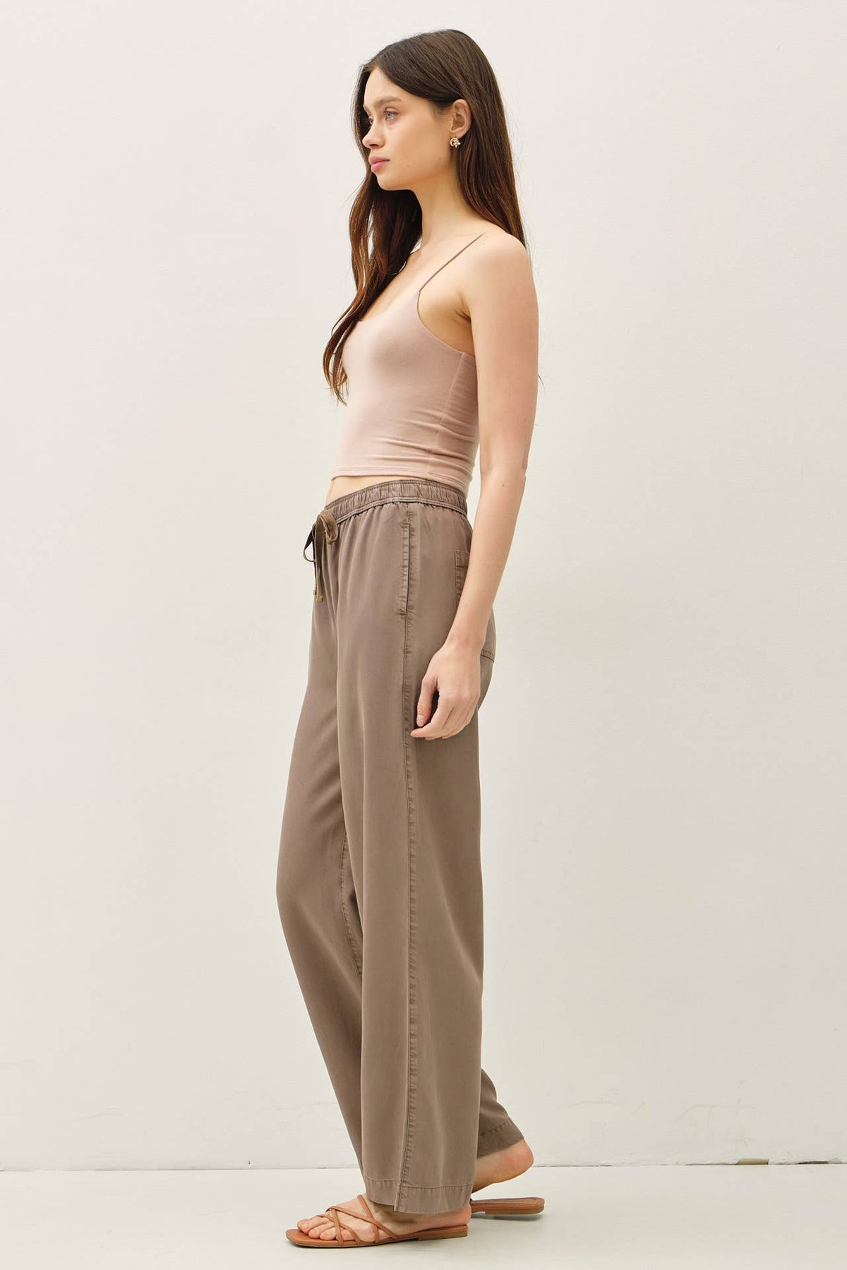 TENCEL WIDE LEG PANTS