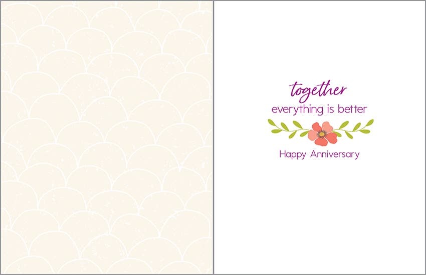 Anniversary Greeting Card - Vase of Lovely Flowers