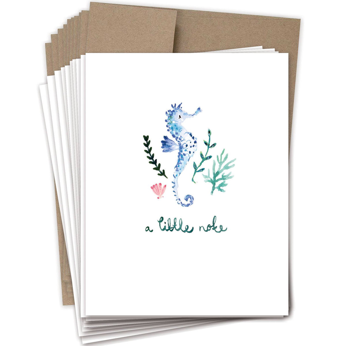Seahorse A Little Note Boxed Notecard - Set of 10