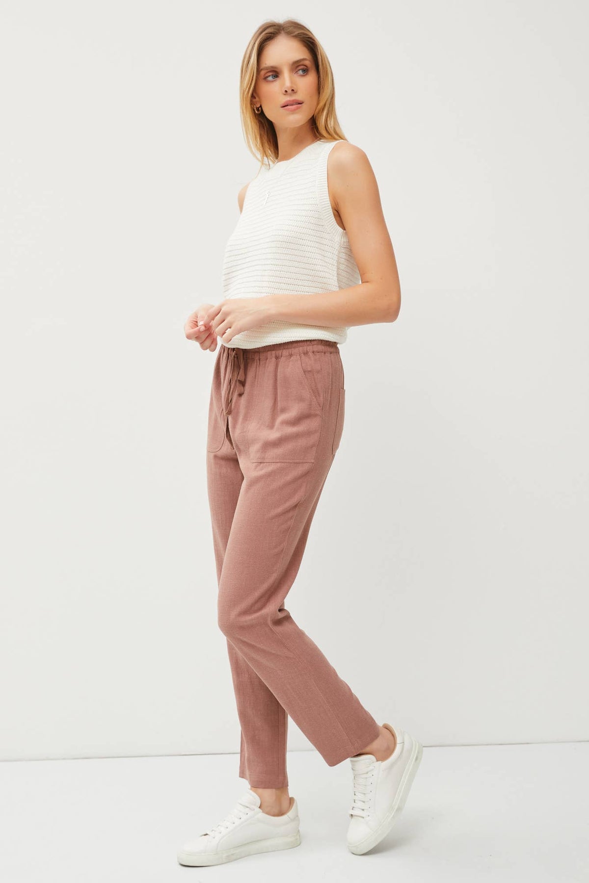 LINEN DRAWSTRING JOGGERS