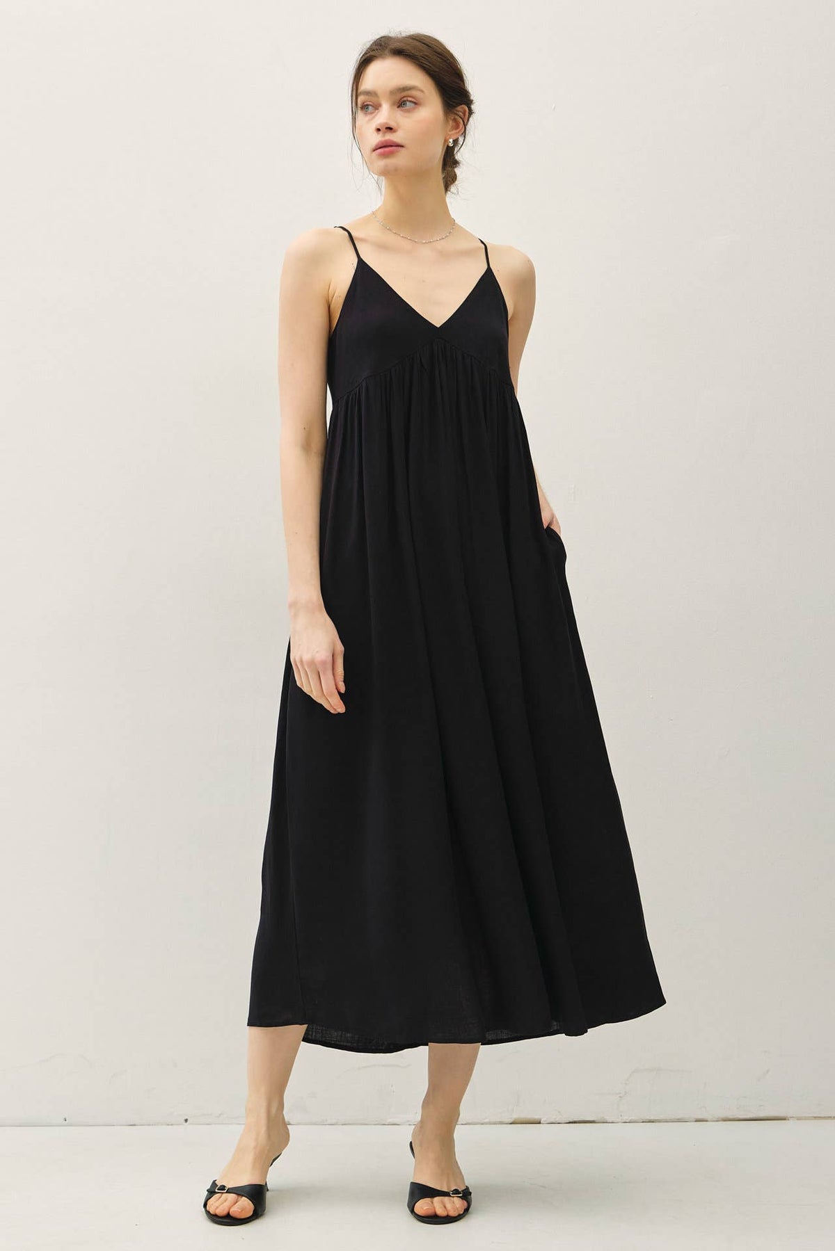 BREEZY BABY DOLL MAXI DRESS