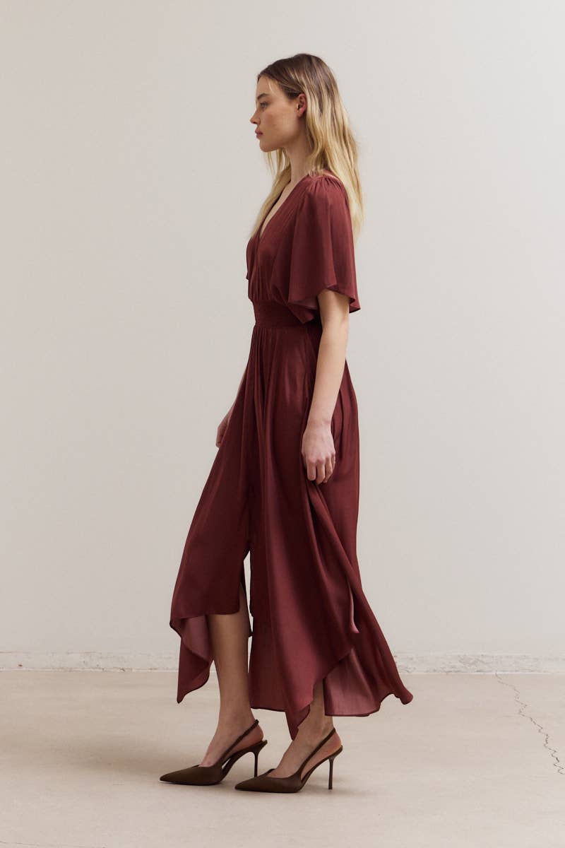  UNBALANCED SKIRT MAXI DRESS