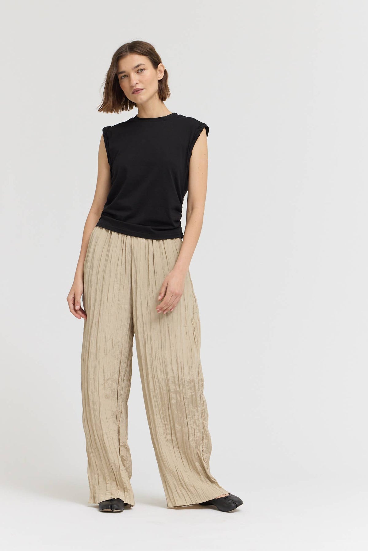  TWIST DETAIL COTTON SLEEVELESS TOP